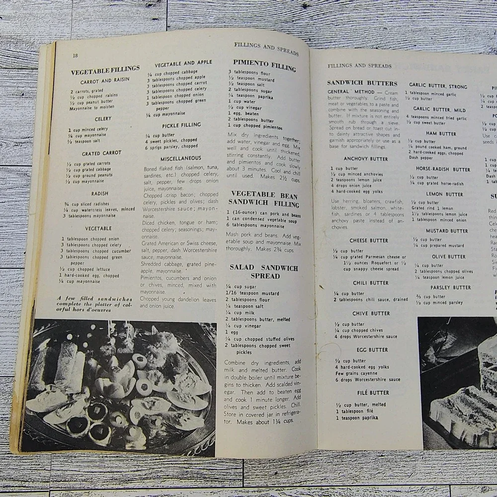 500 Tasty Sandwich Recipes Cookbook Booklet Vintage 1949‎ GOOD